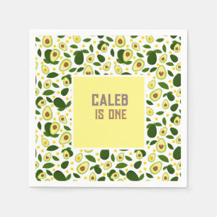 Serviette En Papier Fiesta Avocado Saint-Guacamole 1er anniversaire