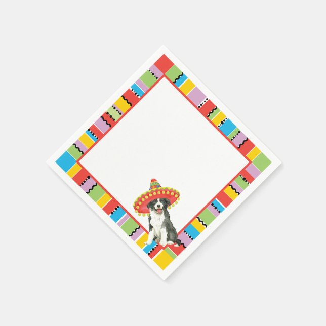 Serviette En Papier Fiesta Border Collie (Coin)