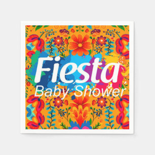 Serviette En Papier Fiesta Jaune Coloré Floral Baby shower neutre