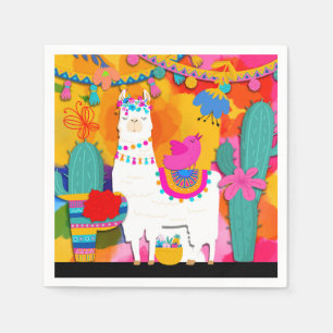 Serviette En Papier Fiesta Llama Cinco De Mayo Fête d'anniversaire