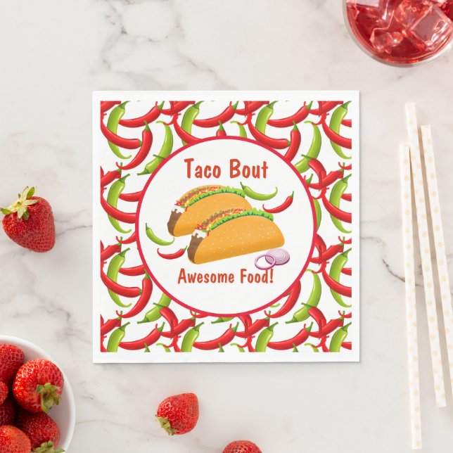 Serviette En Papier Fiesta mexicaine Nourriture Taco Bout Awesome Food (En situation)