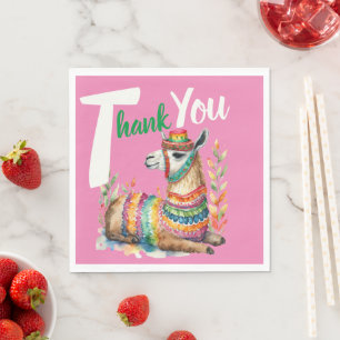 Serviette En Papier Fiesta Sinorita Baby Girl Douche Partyware Llama