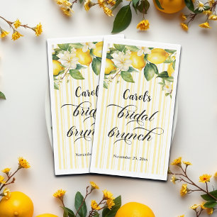 Serviette En Papier Filiale de citron Brunch nuptial méditerranéen d'é