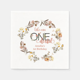 Serviette En Papier Fille 1er anniversaire Little Miss Onederful