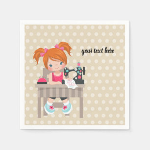 Serviette En Papier Fille à coudre