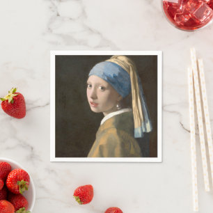 Serviette En Papier Fille avec une oreille perle