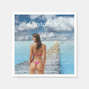 Serviette En Papier Fille Bikini Thunder_Cove