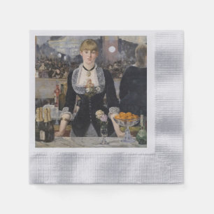 Serviette En Papier Fille de barmaid victorienne aux Folies Bergère, F
