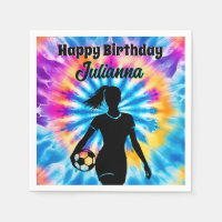 Fille de football Personnalisé Cravate-Dye Rainbow