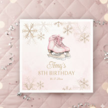 Fille de patinage sur glace Anniversaire Rose Ruba