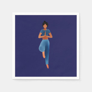 Serviette En Papier Fille de yoga , art du yoga
