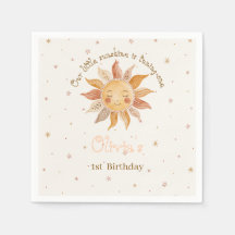 Fille du soleil rose Boho 1er anniversaire