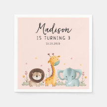 Fille Fête Animaux sauvages Anniversaire