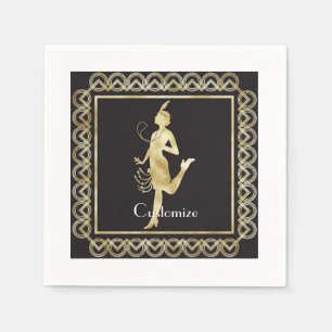 Serviette En Papier Fille Flapper des années 1920 Thunder_Cove