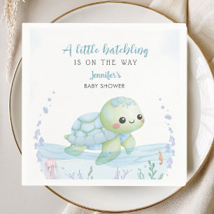 Serviette en papier Fille Garçon Baby Shower Tortu