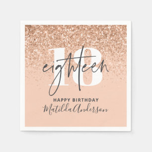 Serviette En Papier Fille parties scintillant scintille moderne 18ème