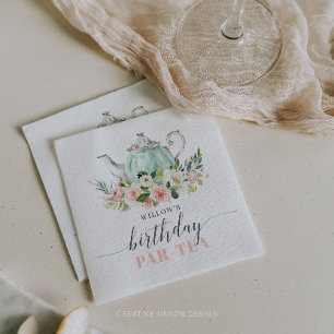 Serviette En Papier Fille personnalisée Fête d'anniversaire Par-Tea Pa