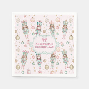 Serviette En Papier Fille Pink Nutcracker Anniversaire