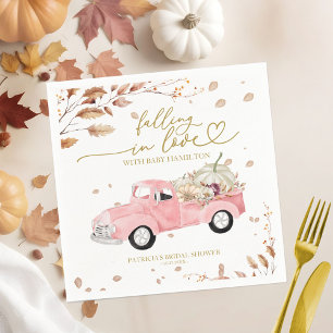 Serviette En Papier Fille qui tombe amoureuse Baby Shower pour Bébé