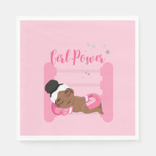Serviette En Papier Fille rose
