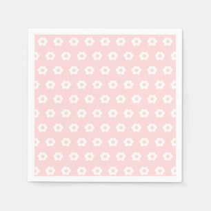 Serviette En Papier Fille rose simple joli motif floral
