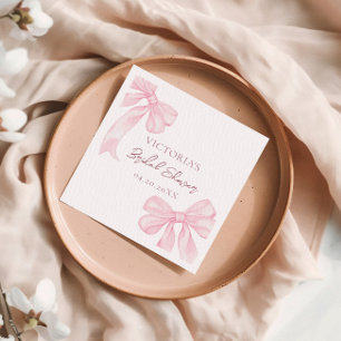 Serviette En Papier Fille Vaches roses Élégante Fête des mariées
