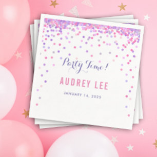 Serviette En Papier Filles confetti arrose le décor de fête d'annivers