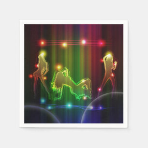 Serviette En Papier Filles de fête Moderne tendance Lumières de Nons