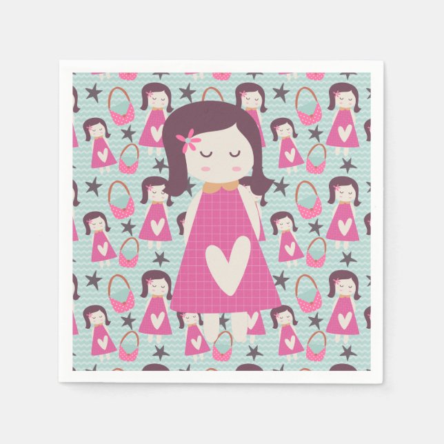 Serviette En Papier Filles et sacs à main (Devant)