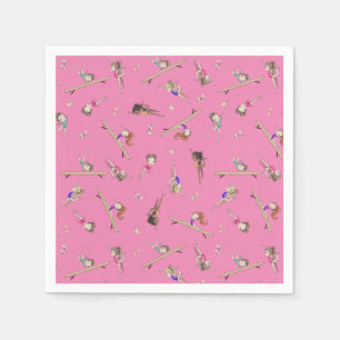 Serviette En Papier Filles Gymnastique fête d'anniversaire