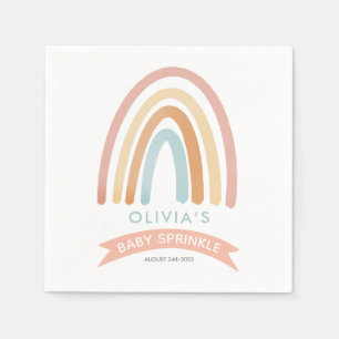 Serviette En Papier Filles mignonne Boho rose Arc-en-ciel Bébé saupoud