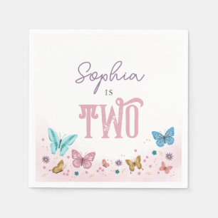 Serviette En Papier Filles mignonne rose Aquarelle Anniversaire de enf