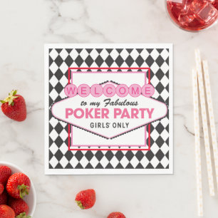 Serviette En Papier Filles Poker Card Party