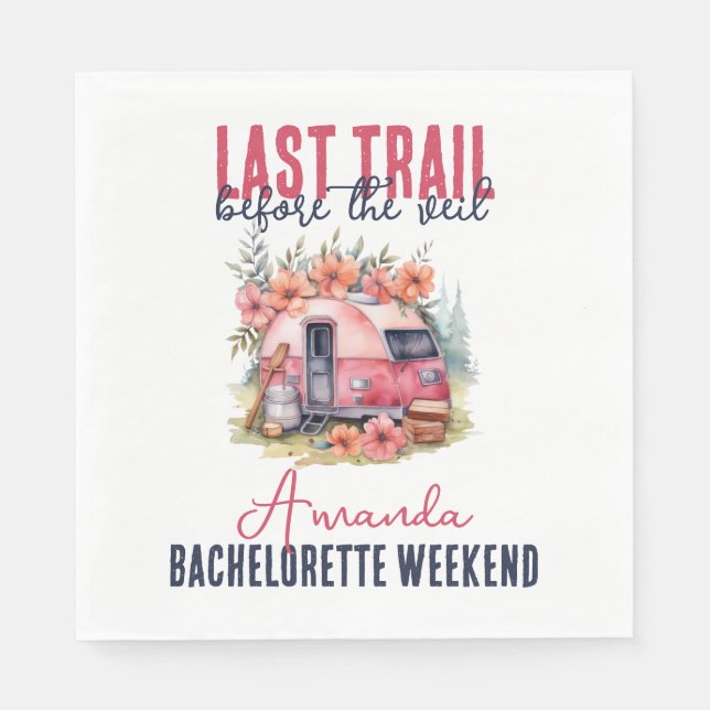 Serviette En Papier Fin de semaine du Dernier Trail Bachelorette Party (Devant)