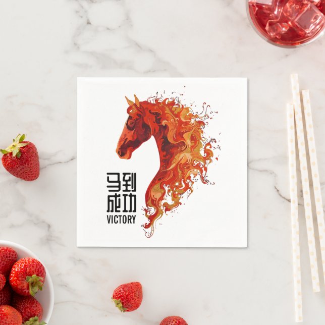 Serviette En Papier Fire Horse (En situation)