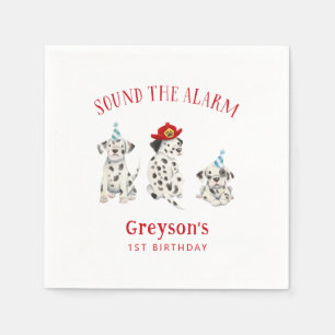 Serviette En Papier Firefighter Chien Boy Livre d'anniversaire