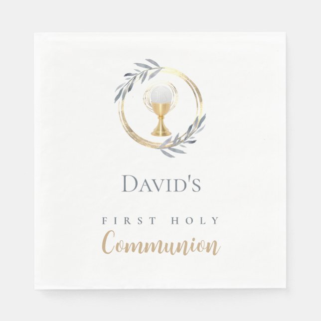 Serviette En Papier First Holy Communion boy (Devant)