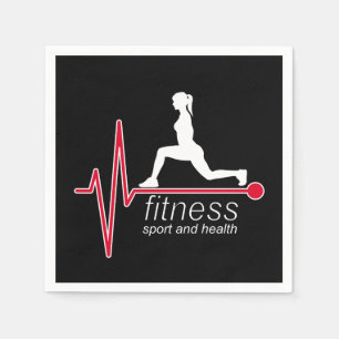 Serviette En Papier Fitness girl