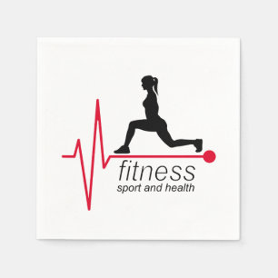Serviette En Papier Fitness girl