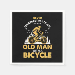 Serviette En Papier Fitness Grand-père Exercice Bikers Vélo Vélo MTB C