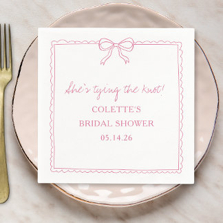 Serviette En Papier Fixer la main du noeud à la main tiré Fête des mar