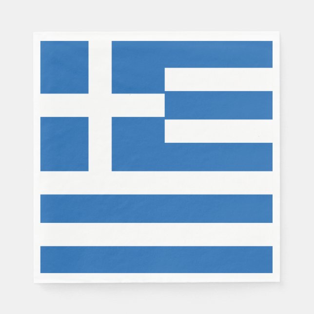 Serviette En Papier Flag de Greece (Devant)