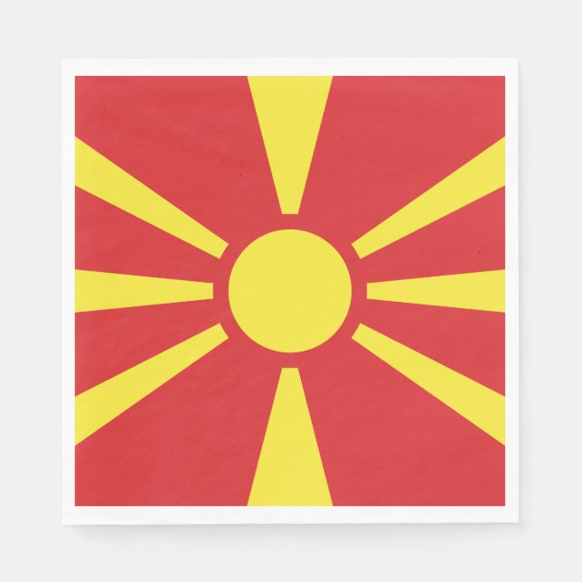 Serviette En Papier Flag de Macedonia (Devant)