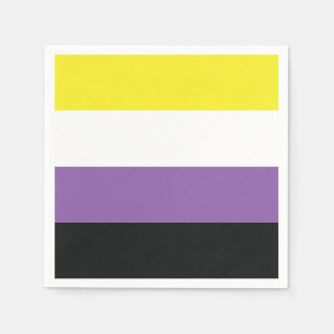 Serviette En Papier Flag non binaire