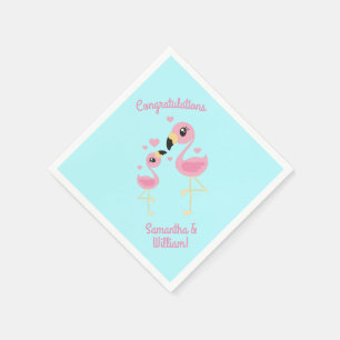 Serviette En Papier Flamant rose Baby shower mignon Tropical