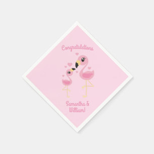 Serviette En Papier Flamant rose Baby shower mignon Tropical