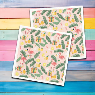 Serviette En Papier Flamant rose et cadeaux Fête d'été