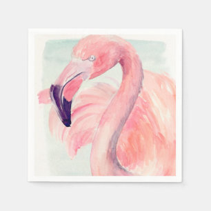 Serviette En Papier Flamant rose Pastel
