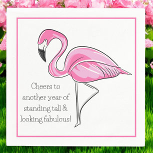 Serviette En Papier Flamant rose rose encourage à regarder fabuleux an