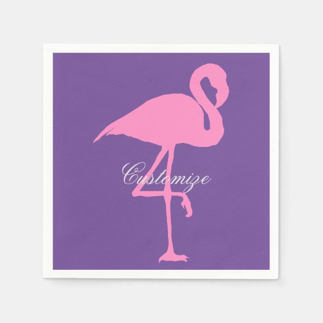 Serviette En Papier Flamant rose rose Thunder_Cove (Devant)